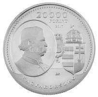 2017. 20.000Ft Ag "A Kiegyezés 150. évfordulója" tanúsítvánnyal T:AU (eredetileg PP) folt ...
