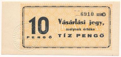 Debrecen ~1945. 10P "KAJA" vásárlási jegy "Közalkalmazottak Beszerzési Csoportja" szárazpecséttel T:AU Adamo DEB-5.1