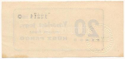 Debrecen ~1920. 20P "KAJA" vásárlási jegy "Közalkalmazottak Beszerzési Csoportja"...