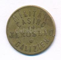 Jaroslau (Jarosław) / Tiszti Kaszinó ~1914-1918. 12kr "Sörkrajcár" sárgaréz bárca (22mm) T...