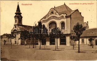 1915 Kecskemét, Iparos Otthon és görög (ortodox) templom. Komor Gyula kiadása (fl)