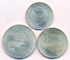 1948. 5Ft Ag "Petőfi" + 10Ft Ag "Széchenyi" + 20Ft Ag "Táncsics", &quo...