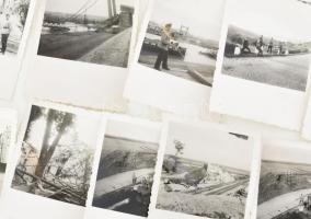 cca 1940-1944, 11 darab fotó a háborús pusztításról, 5,5x5,5 cm