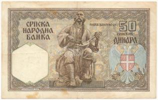 Szerbia / Német megszállás 1941. 50D T:F Serbia / German Occupation 1941. 50 Dinara C:F Krause P#26