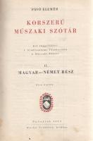 Pávó Elemér: 
Korszerű műszaki szótár. I-II. I. Német-magyar rész. II. Magyar-német rész. Két függe...