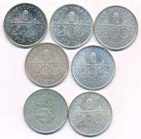 1992-1994. 200Ft Ag "MNB" "Deák" (6db, 3xklf) + 1947. 5Ft Ag "Kossuth"...