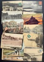 Kb. 1400 db főleg RÉGI francia képeslap dobozban, vegyes minőség / Cca. 1400 mostly pre-1950 French ...