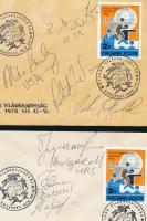 1979 Az amerikai és a szovjet öttusa csapat tagjainak aláírásai 2 darab XXIV. Öttusa VB Budapest FDC...