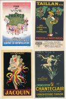 39 db RÉGI használatlan francia reklám képeslap plakátokról / 39 pre-1950 unused French advertising postcards of posters (Cappiello)