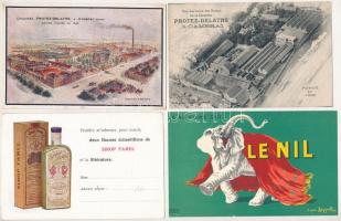 39 db RÉGI használatlan francia reklám képeslap plakátokról / 39 pre-1950 unused French advertising ...