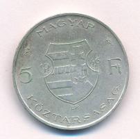 1946. 5Ft Ag "Vastag Kossuth" T:AU,XF patina Adamo F8