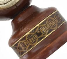 Pilavin "Pharmacia" reklámos szecessziós patikai óra, működik, m: 13 cm