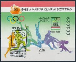 1985 90 éves a Magyar Olimpiai Bizottság vágott blokk (4.000)