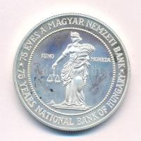 1999. 75Ft Ag "75 éves a Magyar Nemzeti Bank" T:AU (eredetileg PP) halvány patina, folt Ad...