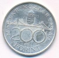 1995. 200Ft Ag "Deák" T:AU halvány patina Adamo F13.1