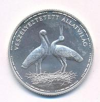 1992. 200Ft Ag "Veszélyeztetett állatvilág - Fehér gólya" T:BU Adamo EM126