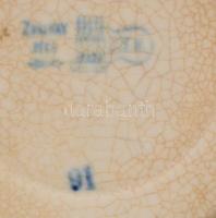 cca 1875-1880, Zsolnay Rothschild báró orchideás készlet 8 darabja. Terv.: Zsolnay Teréz. Öntött fin...