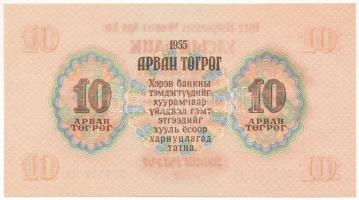 Mongólia 1955. 10T T:AU 
Mongolia 1955. 10 Tögrög C:AU 
Krause P#31