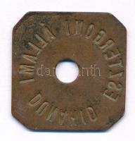 ~1871-1900. "Esztergomi Állami Dunahíd" bronz bárca (25x26mm) T:XF