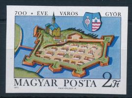 1971 Győr városa 700 éves vágott bélyeg