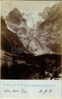 1900 Trafoi (Stelvio, Stilfs; Südtirol); Gletscher / glacier. photo (gluemark) / Dr. Kenessey Aladár pécsi orvos levele feleségének Szántó (Szánthó) Ilonának