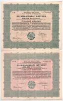 Budapest 1925. "Magyar Királyság 5%-kal kamatozó Járadékkölcsön Államadóssági Kötvény" (4x...