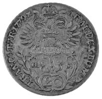 1779H-S 20kr Ag "Mária Terézia" Gyulafehérvár (6,48g) T:XF,VF kis karcok, patina / Hungary...