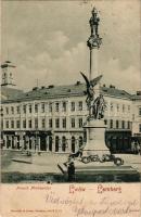 Lviv, Lwów, Lemberg; Pomnik Mickiewicza / monument, shops of M. Karol and R. Ditmar (Rb)