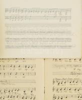 cca 1930-1940 2 db hangjegyfüzet (Csengery-Irka, Rigler József Ede), benne kézzel írt kottákkal