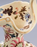 cca 1880-1890, Fischer Ignác karaffa váza pár - ún. perzsa dekorral. Magastüzű mázakkal fedett öntöt...