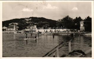 1939 Balatonalmádi, Strandfürdő, fürdőzők (fl)