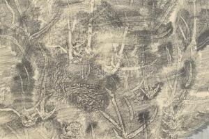 Olajos György (1953-): Le Sacre du printemps I. (a föld imádata), 1980. Vegyes technika, papír, jelz...