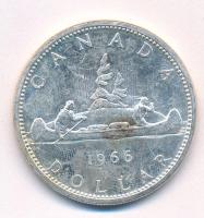 Kanada 1966. 1$ Ag "II. Erzsébet" T:AU,XF patina Canada 1966. 1 Dollar Ag "Elizabeth ...