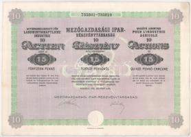 Budapest 1923. "'Taurus' Huskereskedelmi Részvénytársaság" huszonöt részvénye eg...