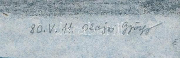 Olajos György (1953-): Le Sacre du printemps I., az ősök felidézése, 1980. Vegyes technika, papír, j...