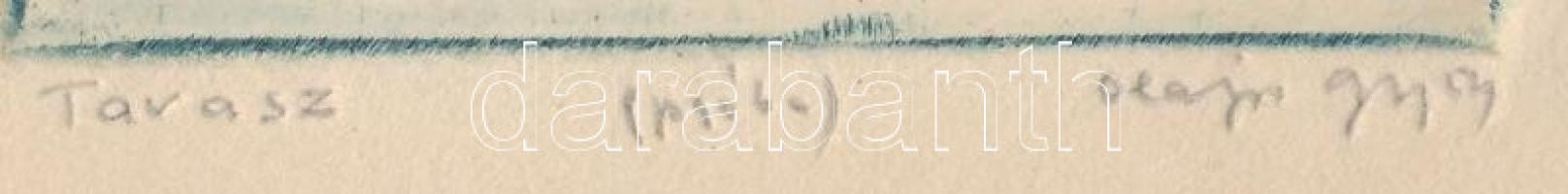 Olajos György (1953-), 2 db grafika: Tavasz, 1978-80 körül. Rézkarc, papír, egyik jelzett és "p...