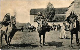 Südamerikanische Indianermission der bayr. Kapuziner. Menzinger Kreuzschwestern des hl. Franziskus, Erzieherinnen der Indianermädchen / South American Indian Mission of the Bavarian Capuchins. Menzinger Sisters of the Cross of St. Francis, educators of the Indian girls (wet corner)