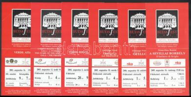 1964-2009 16 db különböző belépőjegy és bérlet a Magyar Állami Operaházba