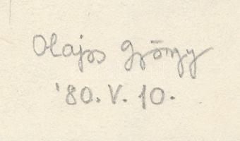 Olajos György (1953-): Le Sacre du printemps I. (a tavasz hírnökei), 2., 1980. Ceruza, papír, jelzet...