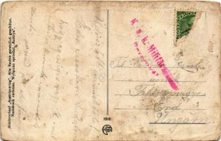 Przemysl, Ciezko zdruzgotany pociag kolejowy kolo Przemysla / WWI railway accident, badly damaged tr...