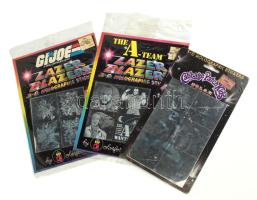 3 csomag 3D-s holografikus matrica: Lazer Blazers - G.I. Joe, The A-Team + Cabbagge Patch Kids Solar Glowers