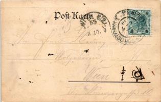 1900 Ostrava, Moravská Ostrava, Mährisch Ostrau; Deutsches Haus / German house. Jul. Kittl Art Nouve...