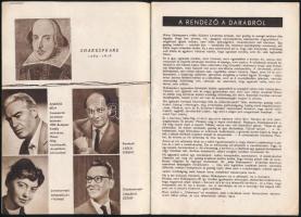 1964 Az Állami Déryné Színház "Vízkereszt vagy amit akartok" című előadásának műsorfüzete,...