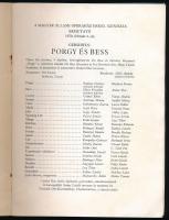 1970 Az Erkel Színház műsorfüzete a "Porgy és Bess" című Gershwin műről, Juhász Előd ismer...