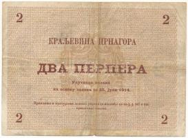 Montenegró 1914. 2P T:F folt
Montenegro 1914. 2 Perper C:F spot
Krause P#16