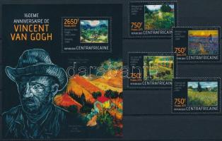 Vincent van Gogh died 100 years ago set + block Vincent van Gogh halálának 100. évfordulója sor + bl...