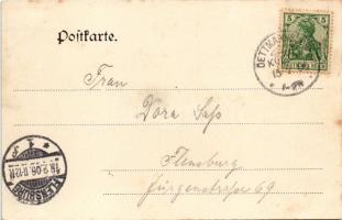 1906 Dettmannsdorf-Kölzow, Erste Deutsche Automobil-Bahn-Verbindung Heinr. Hass / First German autom...