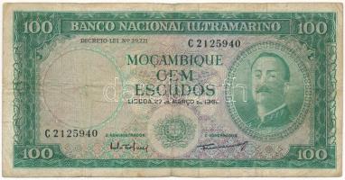 Mozambik 1961. 100E T:VG tűlyuk Mozambique 1961. 100 Escudos C:VG pinholes Krause P#109