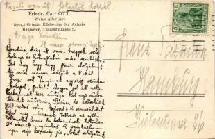 Hannover, Friedr. Carl Ott Weine aller Art in Flaschen und glasweise, Inhaber Fried. Wolf, Otto Eich...