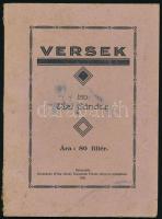 Vizi Sándor: Versek. Orosháza, 1930. Demartsik Ferenc könyvnyomdája. Kiadói, sérült papírkötésben.